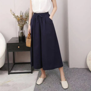 X.W.SHOP  กางเกงแฟชั่นขายาวทรงหลวม  เนื้อผ้าคุณภาพดี ไม่ยับง่าย  ใส่สวยสุดปังสไตล์เกาหลี   รุ่น810-3#