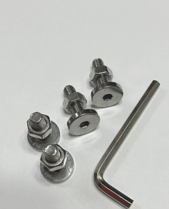 Stainless Plate Bolt 6x20 Mirror Finish With Allen Hex Key Plaka Bolt