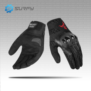 MotoCentric Gloves Breathable Protective Riding Anti-slip Anti-fall Full Finger Touch Screen Reflectorized Logo