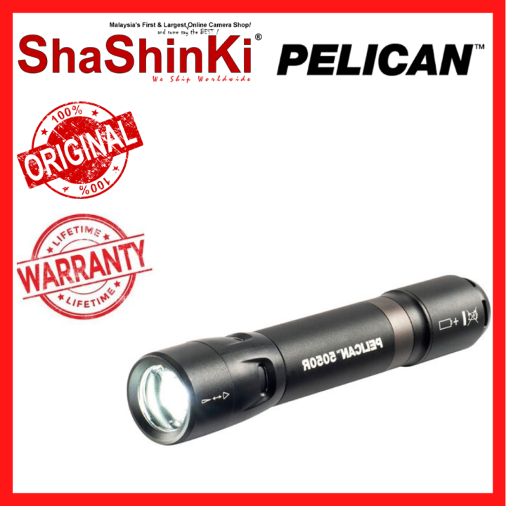 Pelican 5050R Rechargeable Flashlight (Black) Lazada