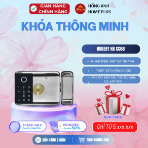 Khóa cửa cổng điện tử Hubert HB CC68 gray khóa thông minh chống nước mở vân tay thẻ từ mã số..
