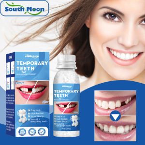 South Moon Temporary Teeth Solid Dental Gum Decorate Teeth Temporary Dental Cavity Filling Dental Filling Glue Help Relax Oral Muscles Reduce Discomfort Temporary Tooth Repair Teeth Temporary Tooth Tools Oral Care Product 30ml