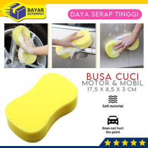 Sponge Spon Spons Pencuci Busa Kuning 8 Cuci Motor Mobil Piring