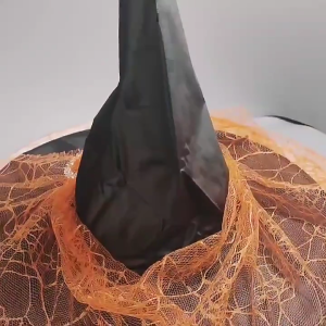 Witch Hats With Veil For Women Halloween Big Party Hats Wizard Hat Magican Hat Halloween Headdress Party Favors