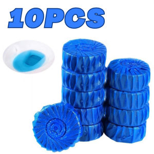 50 PCS Automatic Bleach Toilet Bowl Cleaner Stain Remover Blue Tab Tablet Flush Deodorizes
