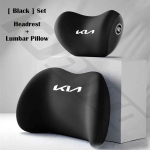 【Headrest & Lumbar Pillow】 Kn Kia Relieve Fatigue - Protect Neck & Shoulders - Memory Foam Core - Ultimate Driving Companion for Seltos Kx3 Bongo Sonet K3 Sorento Soluto Picanto