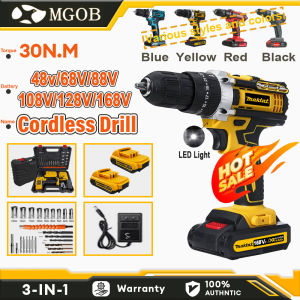 Cordless Electric Drill Electric Hammer Impact 2 Battery Box Screwdriver Accessory Set Cordless Electric Drill Cordless Electric Drill Impact Hammer Impact Electric Drill