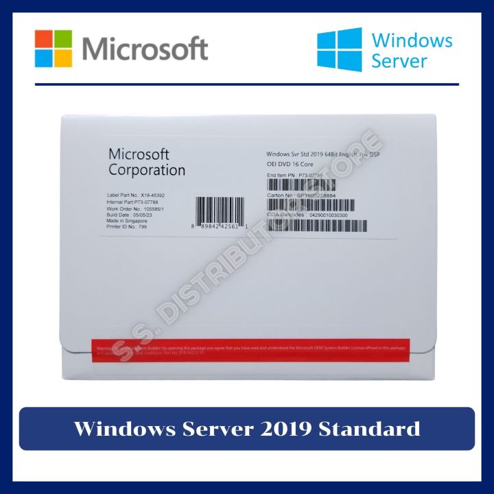 Windows Server 2019 Standard 64 Bit (OEM) P73-07788 | Lazada.co.th