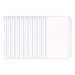 6/10 Pcs A6 Size Binders Pockets 6 Holes Budget Envelopes Document Pouch Binders Bag for Budgeting