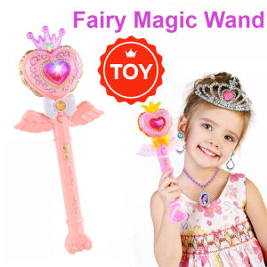 Vixplorn Kids Fairy Magic Wand Toy Flashing Projection Wand Props Fairy Princess Pretend Play Game Wand Toy