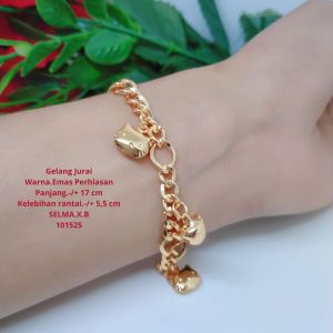 Gelang Jurai Titanium Tembaga Xuping Rodium Perhiasan Akseaoris Lapis Emas 1824 Karat GJ42