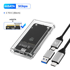 ORICO mSATA SSD Solid State Drive 512G/1T/2TB SATA III 6Gbps DIY Set mSATA Hard Drive Case for Desktop Laptop(ZH10&TC10)