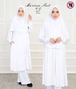 Suit Baju Labuh Muslimah Marissa Haji Umrah9.0*TIDAK PERLU GOSOK/IRONLESS (Nursing)