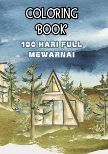 Tema Random Buku Mewarnai 100 Halaman Kertas Tebal 100 gsm Coloring Book For Kids Adult Aesthetic