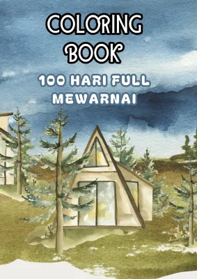 Tema Random Buku Mewarnai 100 Halaman Kertas Tebal 100 gsm Coloring Book For Kids Adult Aesthetic
