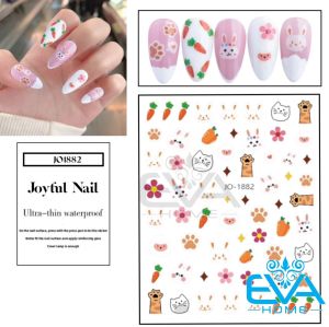 Sticker Dán Móng Tay 3D Dạng Decal Dán Móng Chống Nước Hoạ Tiết Emoji Gấu Dễ Thương Cute Bear Happy JO1886