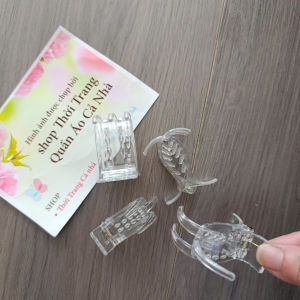 Kẹp tóc gấp tóc 3 răng 5 răng màu trắng - 35TRANG