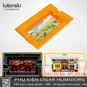 Gạt Tàn Cigar Lubinski Sứ Xương Cao Cấp – 2 Rãnh Gác Điếu Mã YJA-20048