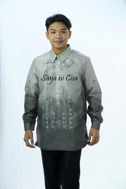 Maroon 2024 Barong Tagalog