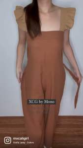 Leah Ruffle Jumpsuit Romper Overalls