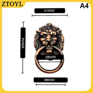 ZTOYL Núm và kéo tay nắm đầu sư tử bằng đồng cổ mới cho tủ quần áo tay nắm cửa Tủ Ngăn Kéo tay nắm cửa