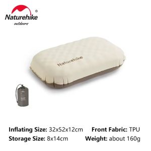 Naturehike Feather Bone 2-in-1 Foam Inflatable Pillow Waterproof Oilproof Stainproof Adjustable Soft Breathable Camp Travel Nap2026