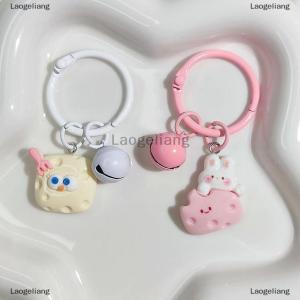[COD] Laogeliang Dễ thương phim hoạt hình pho mát keychain sáng tạo đáng yêu Túi Mặt dây chuyền Keyring cô gái schoolbag trang trí cho tình bạn Quà Tặng