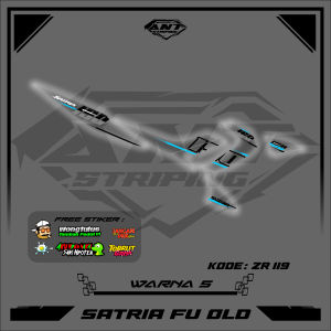 Striping Stiker Variasi Motor Satria Fu old Semifull List Variasi Transparan bening ZR119