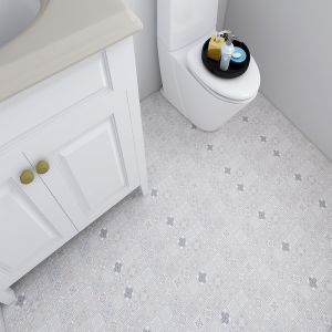 Bathroom floor sticker waterproof wall decor non-slip thickened wear-resistant floor wallpaper