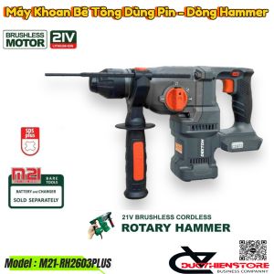 Máy Khoan Bê Tông Dùng Pin Dekton M21-RH2603PLUS Phiên Bản Xám | Máy Khoan Pin 3 chức năng 32J dòng Hammer chính hãng Dekton