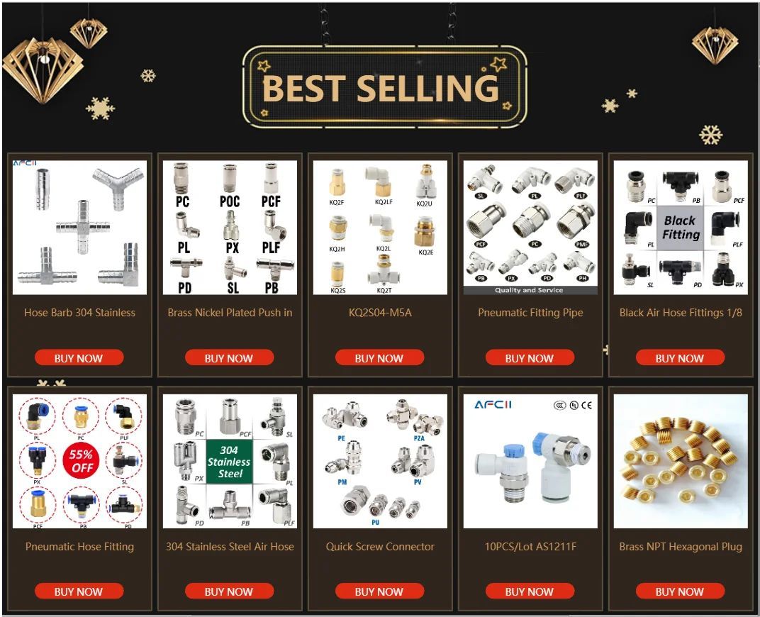 Threaded Copper Connecters KPC Pneumatic Fitting Nickel Plated Copper Thread NPT 1/8 1/4 3/8 1/2 ...