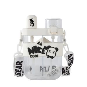 Botol Minum Duet Anak 2 in 1 Couple Bottle 620 ml Nice Cool Bear AN
