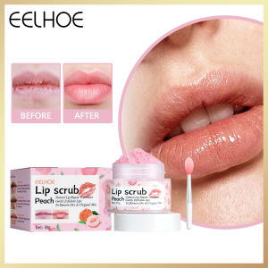 Eelhoe Lip Scrub Mask Lip Plumper Moisture Lip Balm Exfoliating Anti-ageing Scrub Lip Film Nourish Repair Fine Lines Lips Care Essence Nutrious Lip Care Moisture Lip Balm With Lip Brush Smoothing Dryness Exfoliate Lip Balm Nourish Protect Lips Care 30g