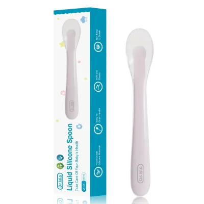 Dr.isla 1Pcs Baby Liquid Silicone Spoon Food Grade BPA-free Tableware Feeding BT10