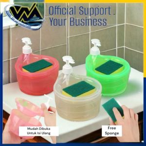 WMEDIA Dispenser Sabun Cucipiring + Sponge/ Dispenser Sabun