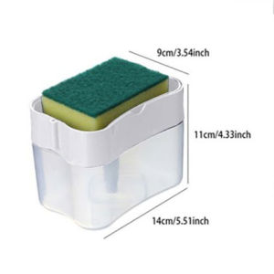 𝗦𝗜𝗠𝗣𝗟𝗘 2 IN 1 SOAP DISPENSER Dish Wash Stainless Steel Holder Pump Hand Press / Sabun Pencuci Pinggan 洗洁精加液器