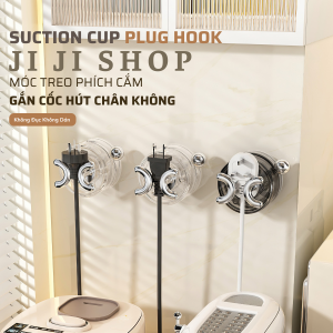 Móc Treo Phích Cắm Dây Sạc Móc Treo Đồ Gắn Cốc Hút Chân Không - Ji Ji Shop