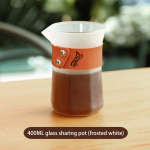 BINCOO Hand Pour Coffee Pot Set Cold Brew Pot Sharing Pot Glass Coffee Cup for Outdoor Travel 400ML