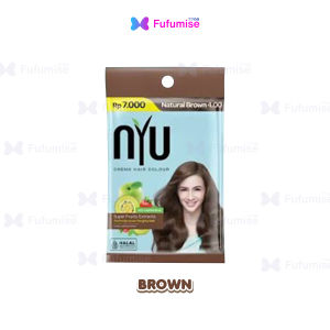 NYU Creme Hair Colour Kemasan Sachet | Pewarna Rambut | Natural Black | Natural Brown