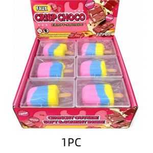BG9T Wax Skin Crispy Squeeze Toys Crunchy Sound Handmade Sensory Fidget Toy Rainbow Candy Decompression Toy Gifts
