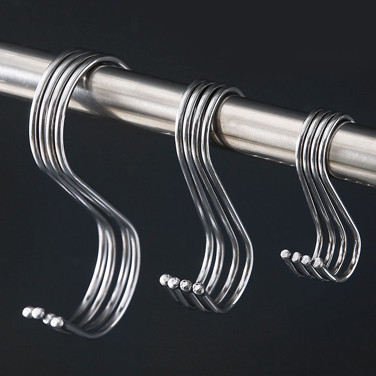 Móc Chữ S (Loại Cao Cấp Có Đầu Tròn) Treo Đồ Siêu Chắc - Treo Hàng Hóa - Inox Loại 1 (Chọn Size)