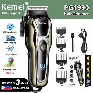 Kemei Km-1990 Razor for Haircut on Sale Original Set Razor for Pets Dog Clipper Heavy Duty Shaver for Men Rechargeable Epilator Kemei Cordless Clipper