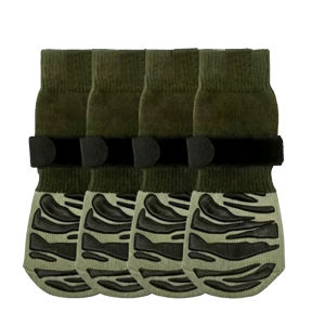 Breathable Anti-Slip Dog Socks Pet Paw Protector with Silicone Grip Sewn-On Reflective Straps 4 PCS