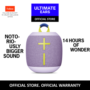 Ultimate Ears Wonderboom 4 Portable Wireless Bluetooth Speaker Big Bass 360° Sound Waterproof  Dustproof IP67 Floatable 131 Ft Range  - <Black/Pink/Blue/Lilac/Grey>