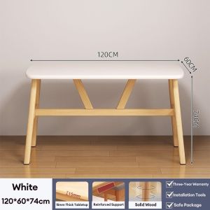 120CM/140CM Wood Dining Table Modern Nordic Meja Makan Table Nordic Table Kitchen Coffee Table