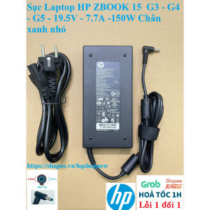 ️ Sạc Laptop HP Zbook 15  G3 - G4 - G5 - G6 19.5V - 7.7A - 150W Chân xanh nhỏ