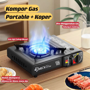 Omicko Kompor Gas Portable Camping 2 in 1 Paket Set Lengkap - KP01 - FREE ONGKIR Jabodetabek