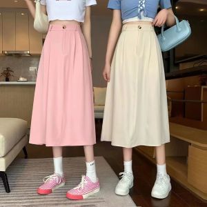 กระโปรงแบบแนวตั้ง กระโปรงแฟชั่น ผ้านิ่ม ฟรีไซล์เอวยางยืด 24ถึง34 สะโพก50 ยาว28