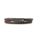 Guteninc - Gelang Kulit Two Layer Black Guten Bracelet. 