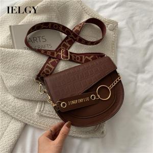 IELGY กระเป๋าสะพายพาดลำตัวสำหรับผู้หญิงกระเป๋าคาดลำตัวมีสายคาดกว้างครึ่งกลม